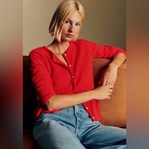 Sezane Gaspard Cardigan Red - Size M
